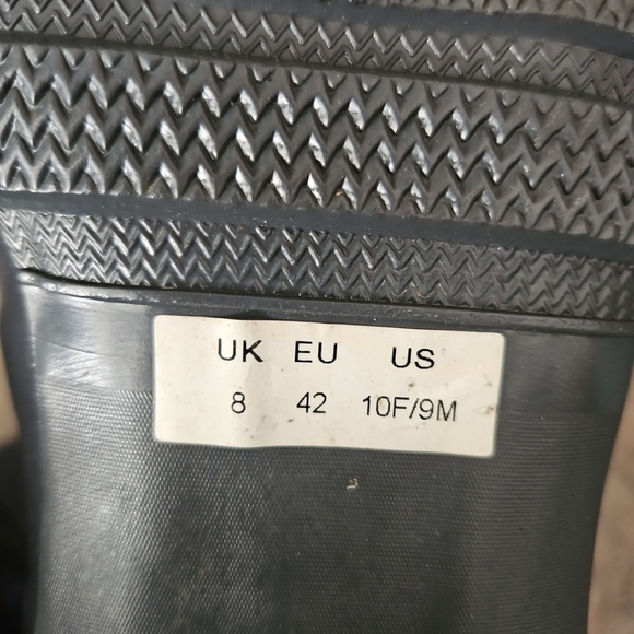 Hunter Womens Gray Original Tall Gloss Rain Boots Waterproof Stylish Boot 9 - Picture 12 of 13